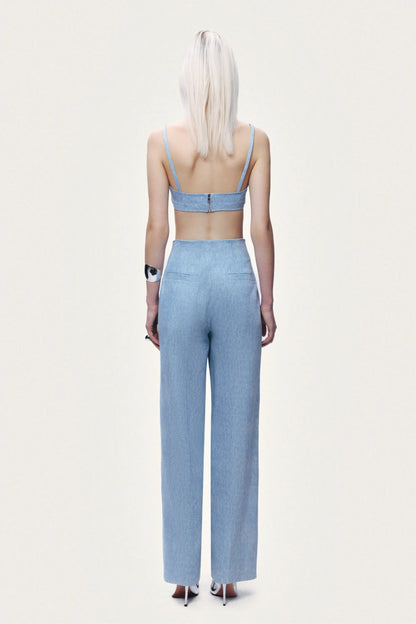 Nocturne Blue Women High-Waist Wide-Leg Trouser SKU: N26YN3509_0011 Image 05