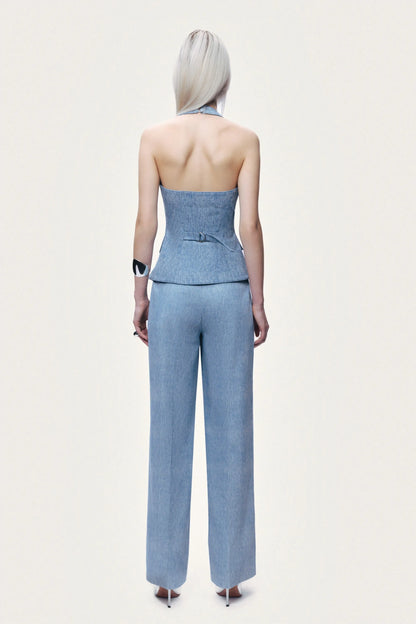 Nocturne Blue Women High-Waist Wide-Leg Trouser SKU: N26YN3509_0011 Image 06
