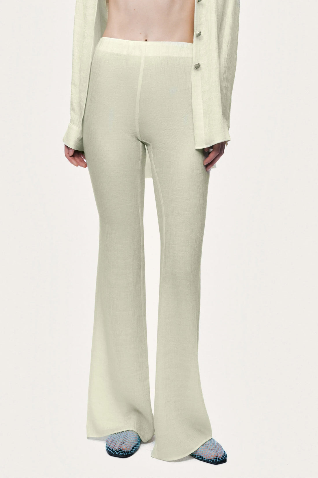 Nocturne Multi-Coloured Women High-Waist Flare Trousers SKU: N26YN3511_0120 Image 04