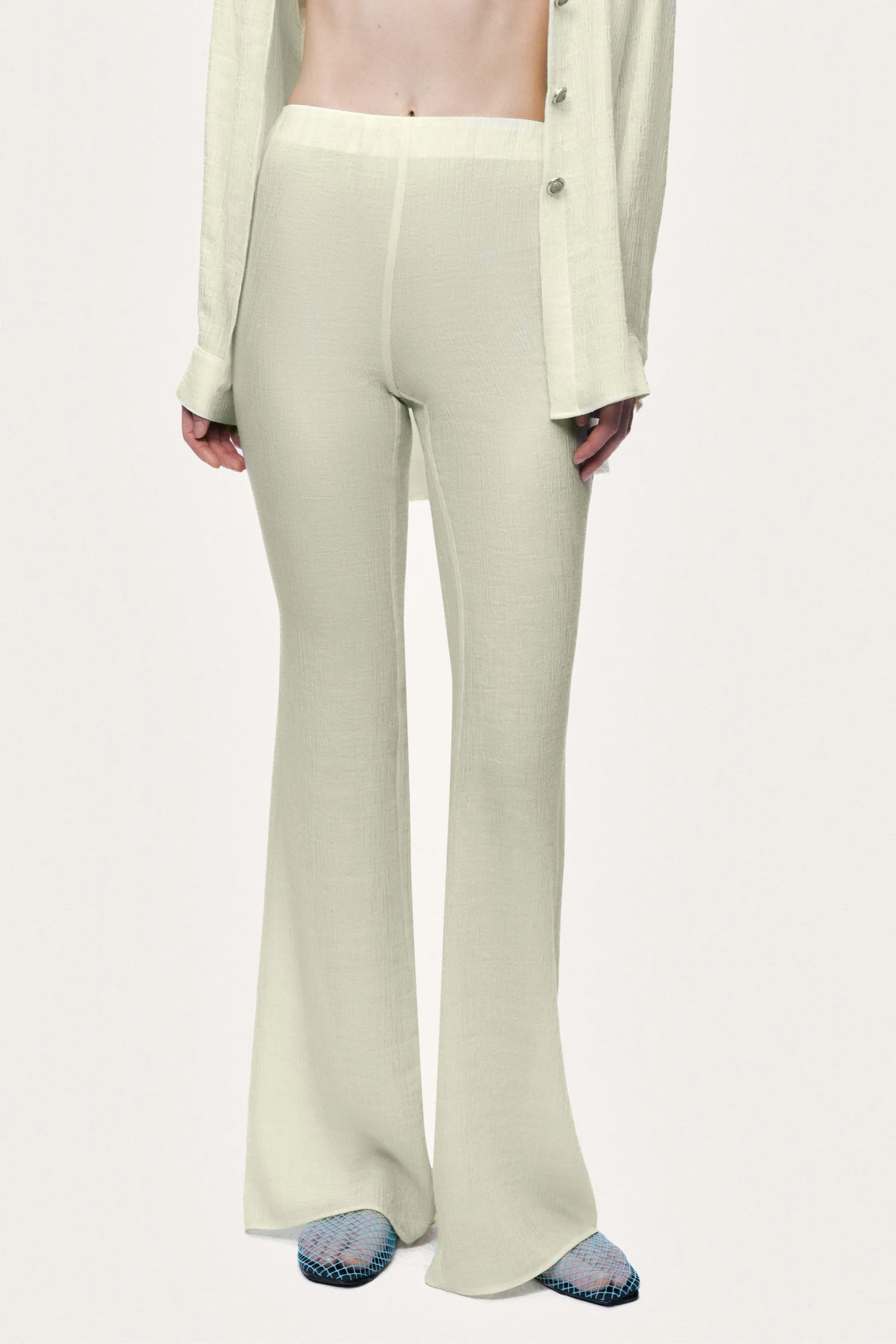Nocturne Multi-Coloured Women High-Waist Flare Trousers SKU: N26YN3511_0120 Image 04