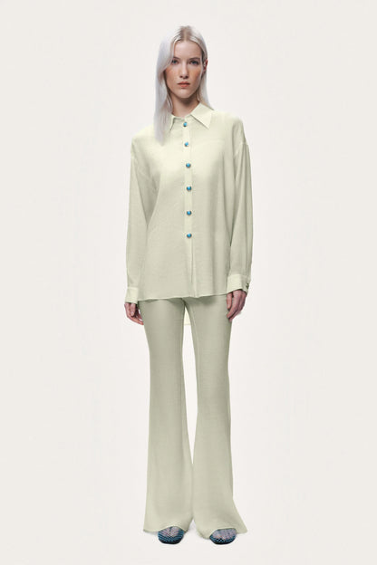 Nocturne Multi-Coloured Women High-Waist Flare Trousers SKU: N26YN3511_0120 Image 07