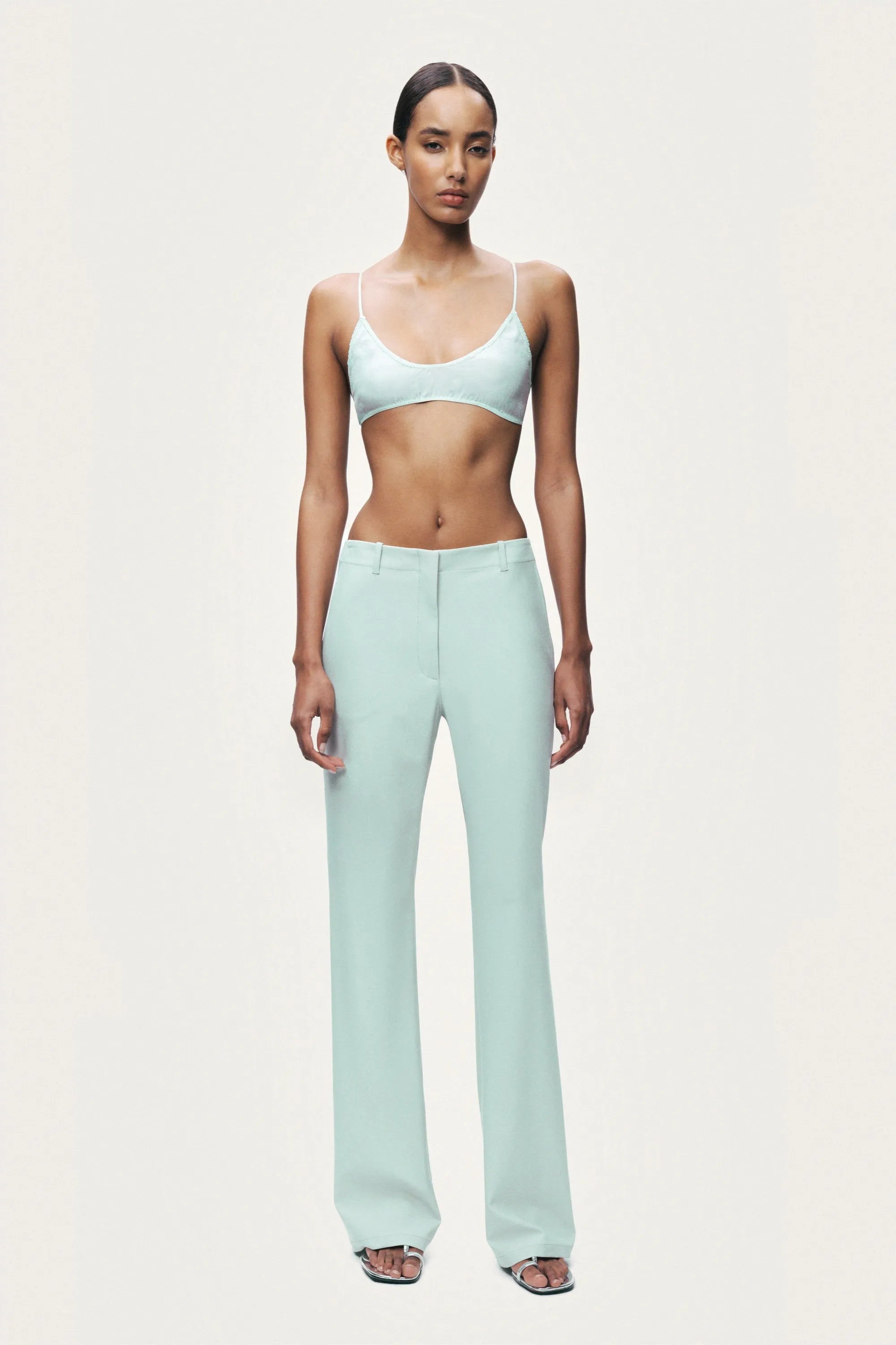 Nocturne Mint Green Women Straight Leg Trouser SKU: N26YN3514_0037 Image 02