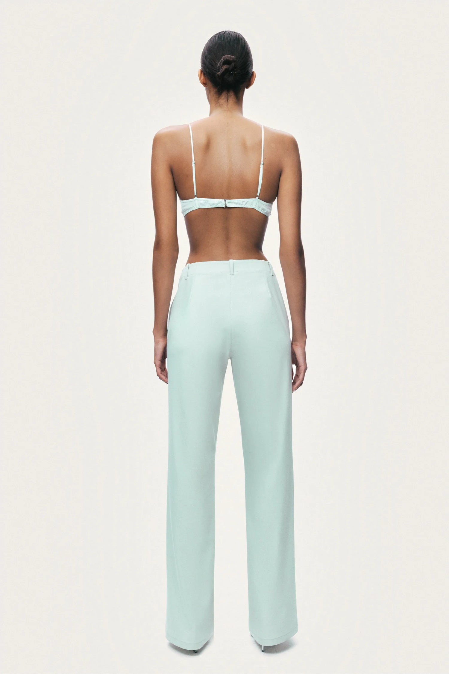 Nocturne Mint Green Women Straight Leg Trouser SKU: N26YN3514_0037 Image 03