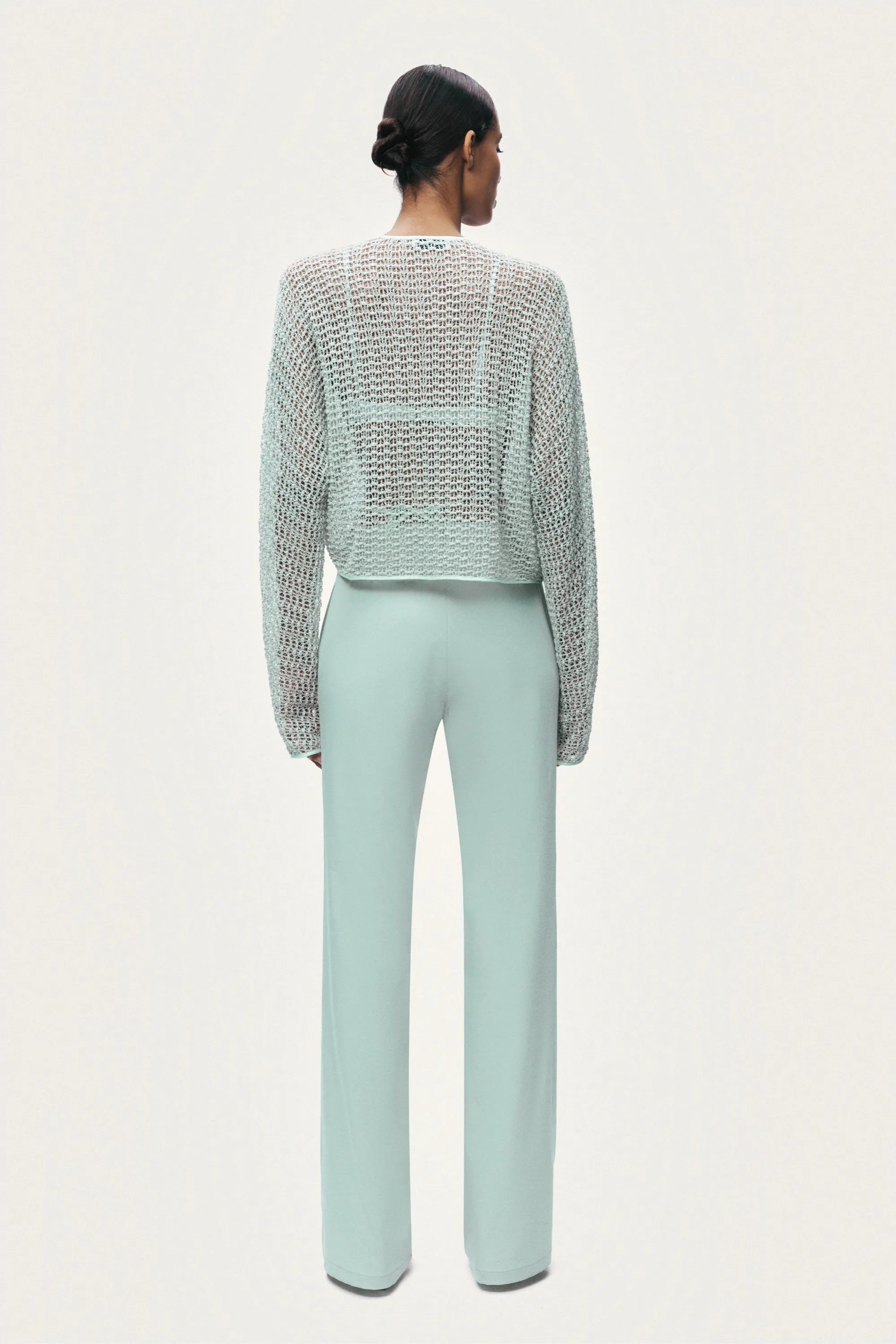 Nocturne Mint Green Women Straight Leg Trouser SKU: N26YN3514_0037 Image 06