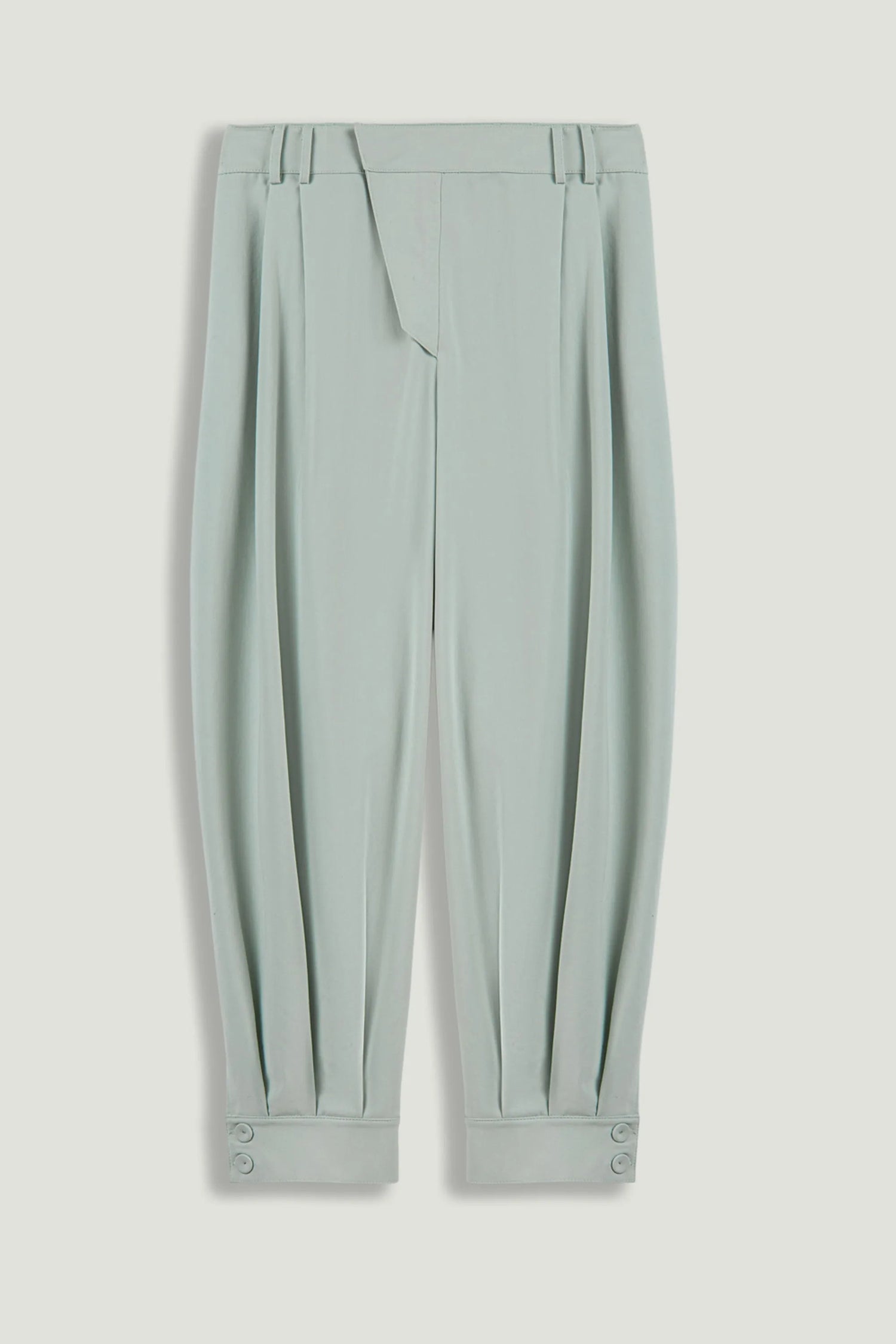 Nocturne Mint Green Women Draped High-Waist Harem Trouser SKU: N26YN3516_0037 Image 01