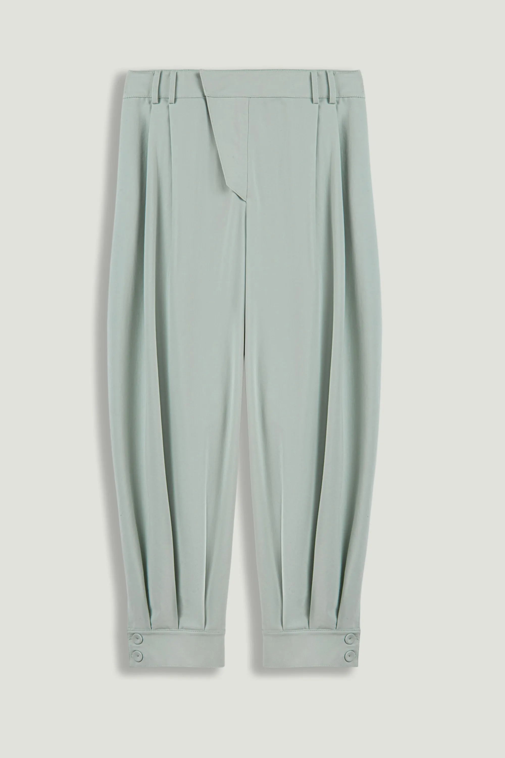 Nocturne Mint Green Women Draped High-Waist Harem Trouser SKU: N26YN3516_0037 Image 01