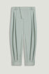 Nocturne Mint Green Women Draped High-Waist Harem Trouser SKU: N26YN3516_0037 Image 01