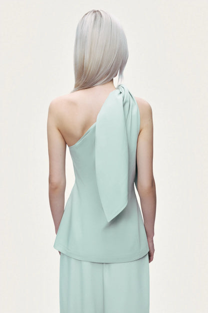 Nocturne Mint Green Women Draped High-Waist Harem Trouser SKU: N26YN3516_0037 Image 07