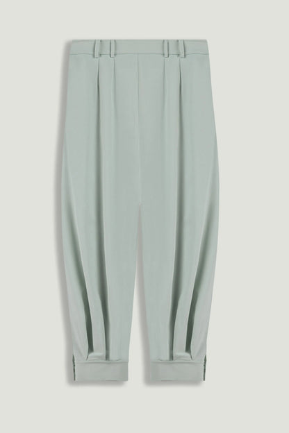 Nocturne Mint Green Women Draped High-Waist Harem Trouser SKU: N26YN3516_0037 Image 08