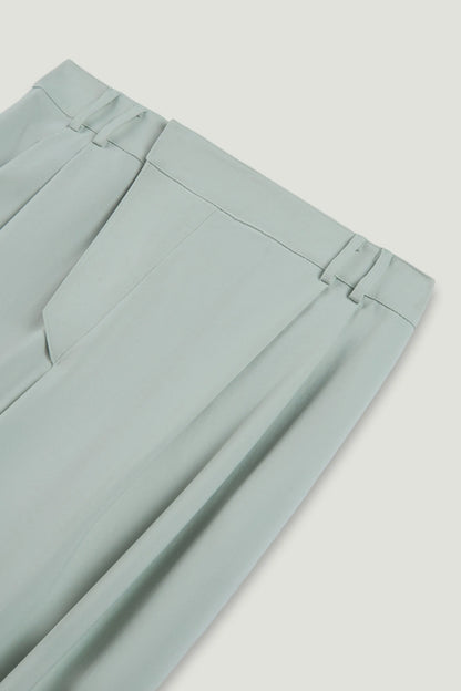 Nocturne Mint Green Women Draped High-Waist Harem Trouser SKU: N26YN3516_0037 Image 09