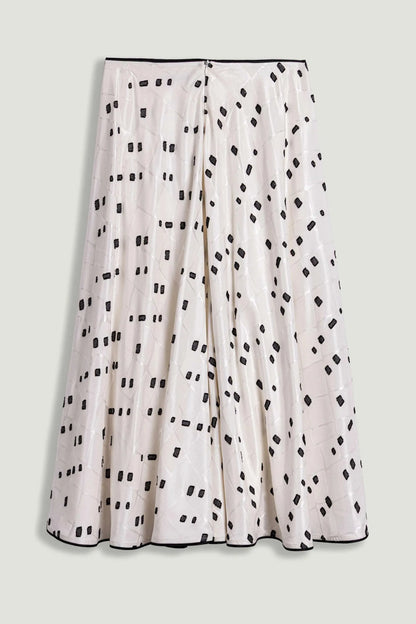 Nocturne Multi-Coloured Women Black and White Printed Midi Skirt SKU: N26YN4259_0007 Image 07
