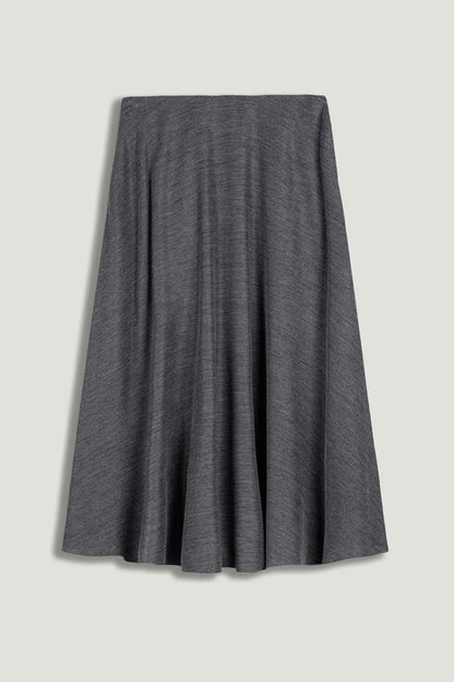 Nocturne Grey Women Flowing Midi Skirt SKU: N26YN4266_0008 Image 01