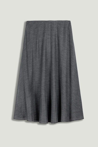 Nocturne Grey Women Flowing Midi Skirt SKU: N26YN4266_0008 Image 07