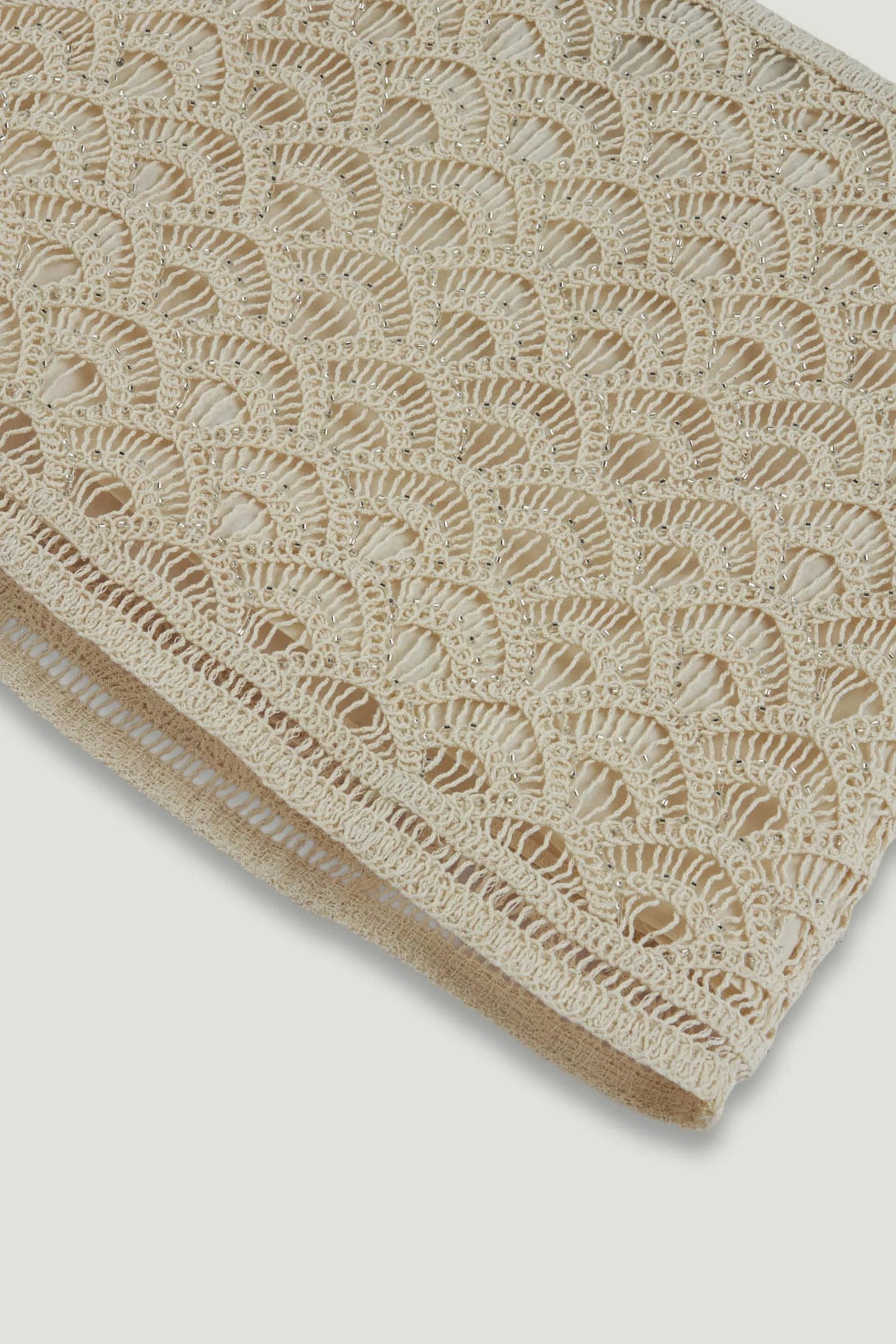 Nocturne Off-White Women High-Waisted Lace Mini Skirt SKU: N26YN4269_0014 Image 13