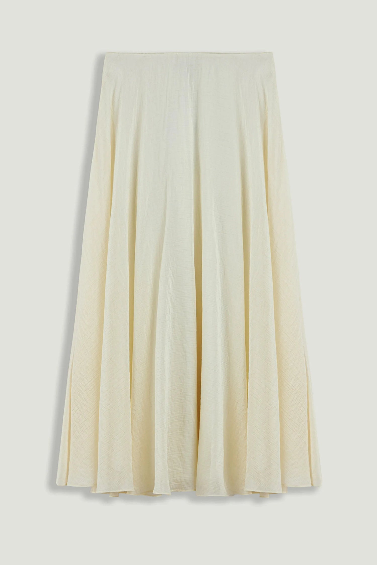 Nocturne Off-White Women Flowy High-Waisted Midi Skirt SKU: N26YN4270_0014 Image 01