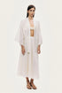 Nocturne Off-White Women Flowy High-Waisted Midi Skirt SKU: N26YN4270_0014 Image 02