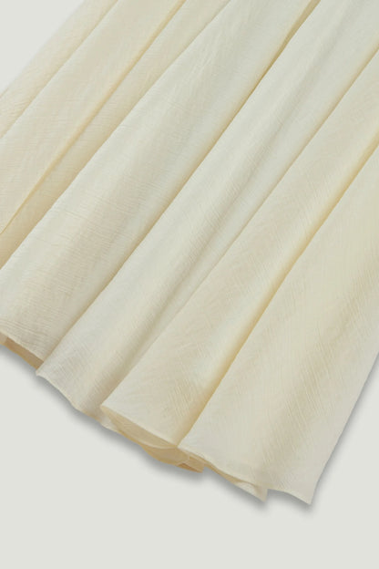 Nocturne Off-White Women Flowy High-Waisted Midi Skirt SKU: N26YN4270_0014 Image 11