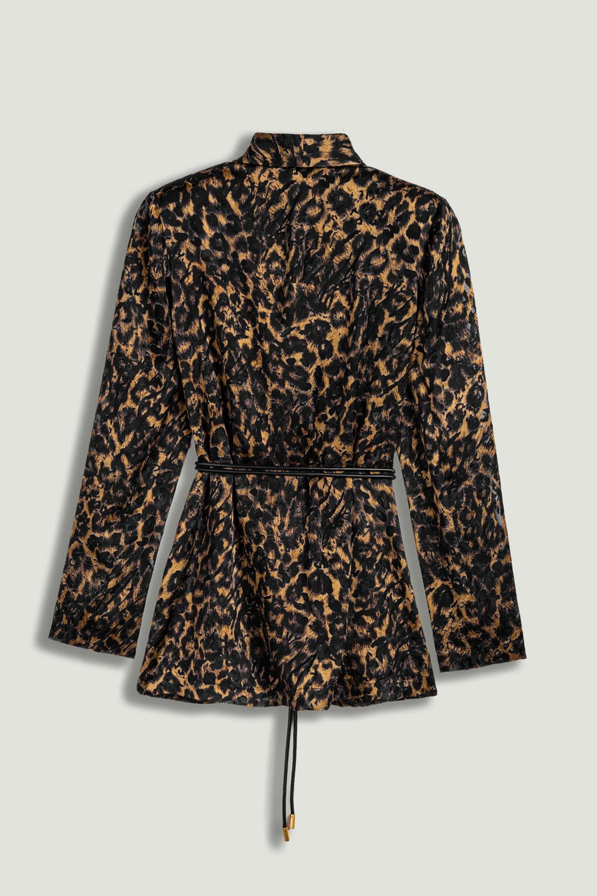 Nocturne Multi-Coloured Women Printed Leopard Belted Jacket SKU: N26YN5357_0007 Image 09