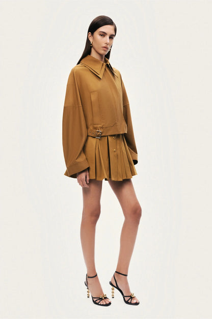 Nocturne Camel Women Belted Utility Jacket SKU: N26YN5358_0053 Image 04
