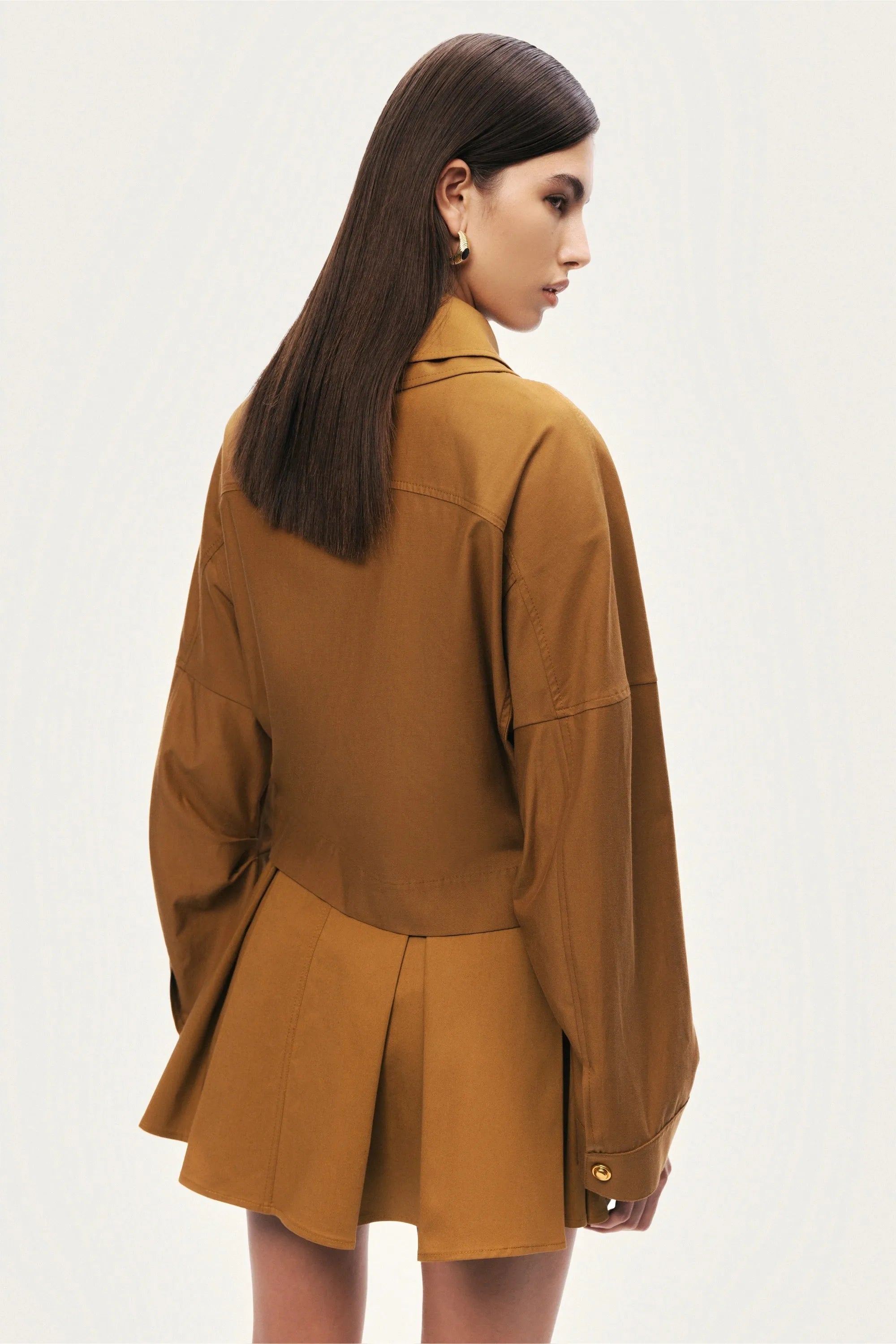 Nocturne Camel Women Belted Utility Jacket SKU: N26YN5358_0053 Image 07