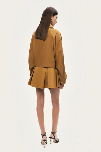 Nocturne Camel Women Belted Utility Jacket SKU: N26YN5358_0053 Image 08