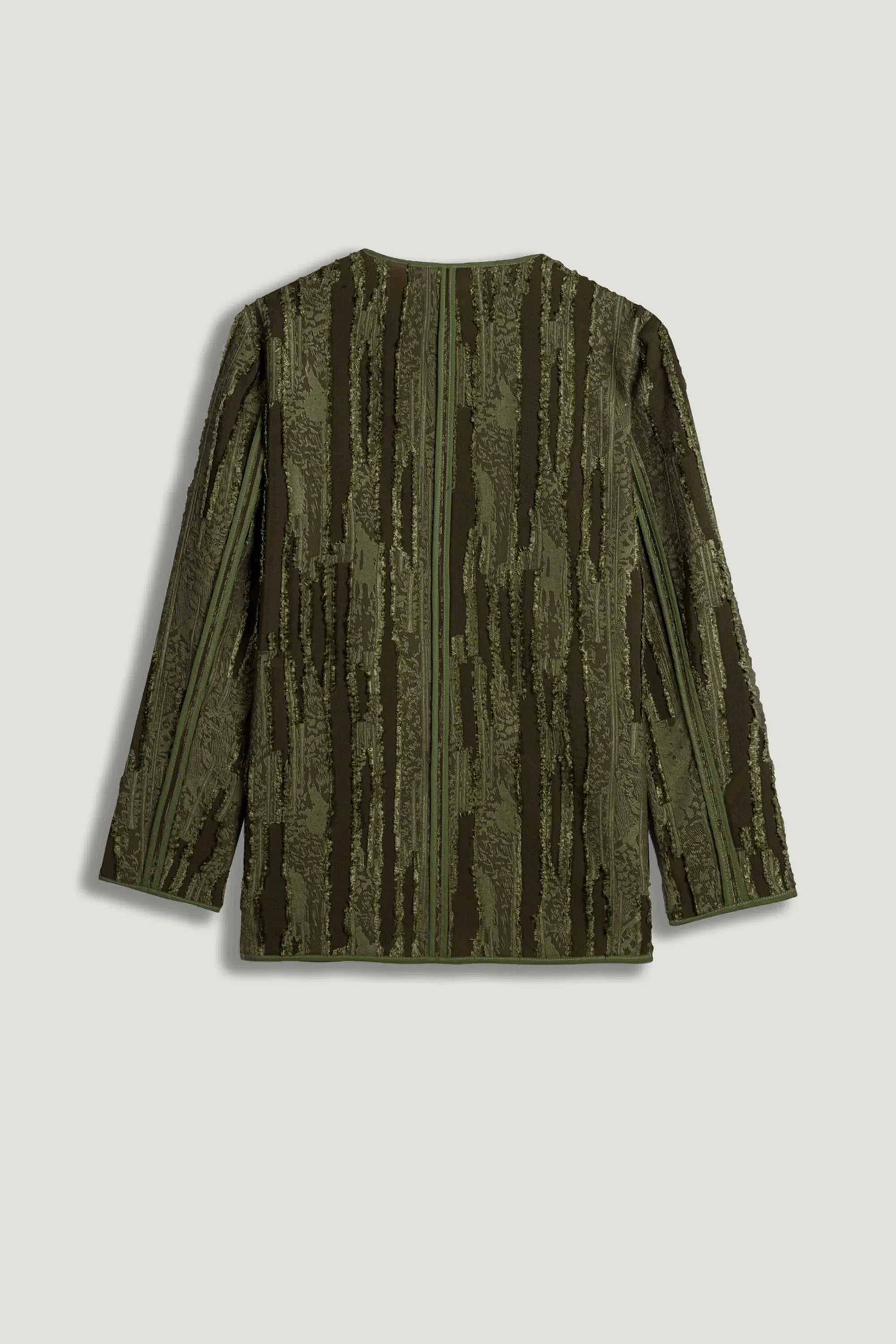 Nocturne Khaki Women Textured Tailored Jacket SKU: N26YN5365_0010 Image 11