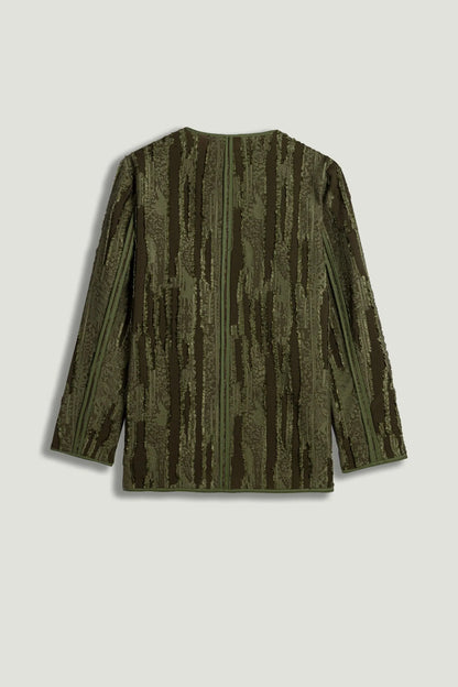Nocturne Khaki Women Textured Tailored Jacket SKU: N26YN5365_0010 Image 11