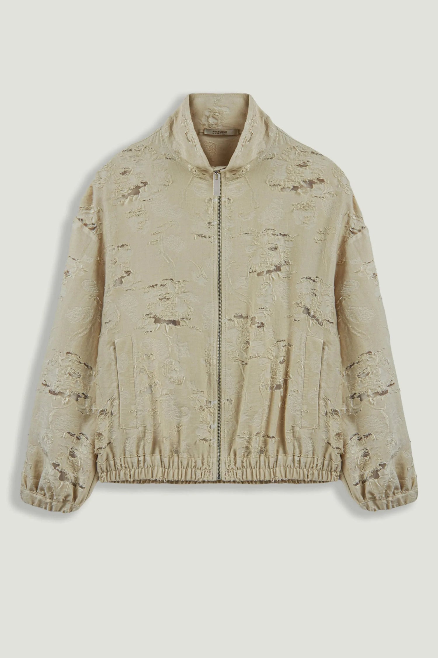 Nocturne Off-White Women Jacquard Bomber Jacket SKU: N26YN5374_0014 Image 01