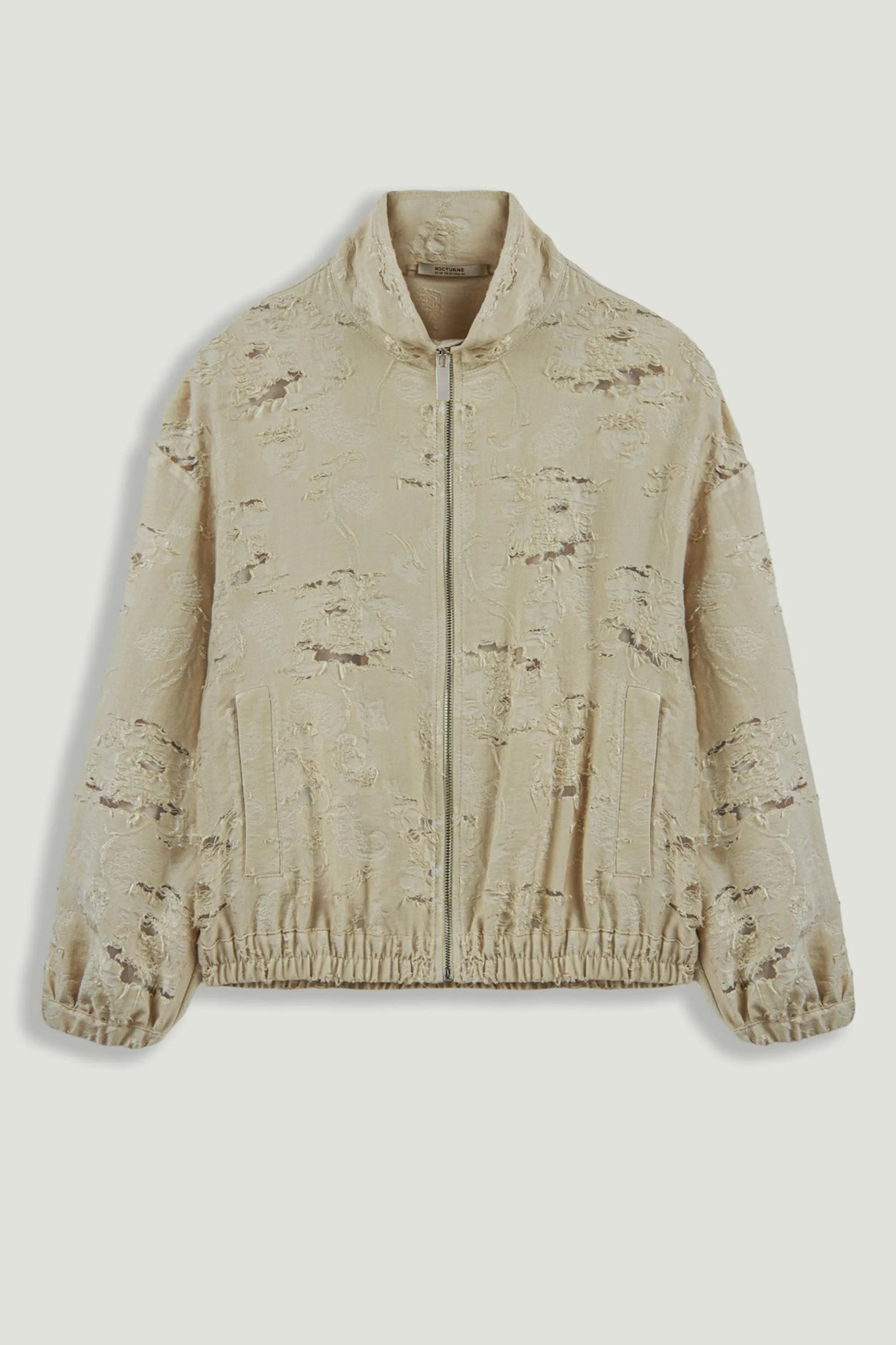 Nocturne Off-White Women Jacquard Bomber Jacket SKU: N26YN5374_0014 Image 01
