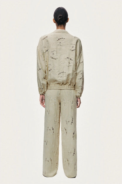 Nocturne Off-White Women Jacquard Bomber Jacket SKU: N26YN5374_0014 Image 05