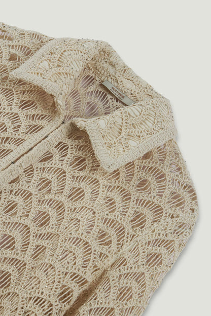 Nocturne Off-White Women Cropped Lace Jacket SKU: N26YN5375_0014 Image 08