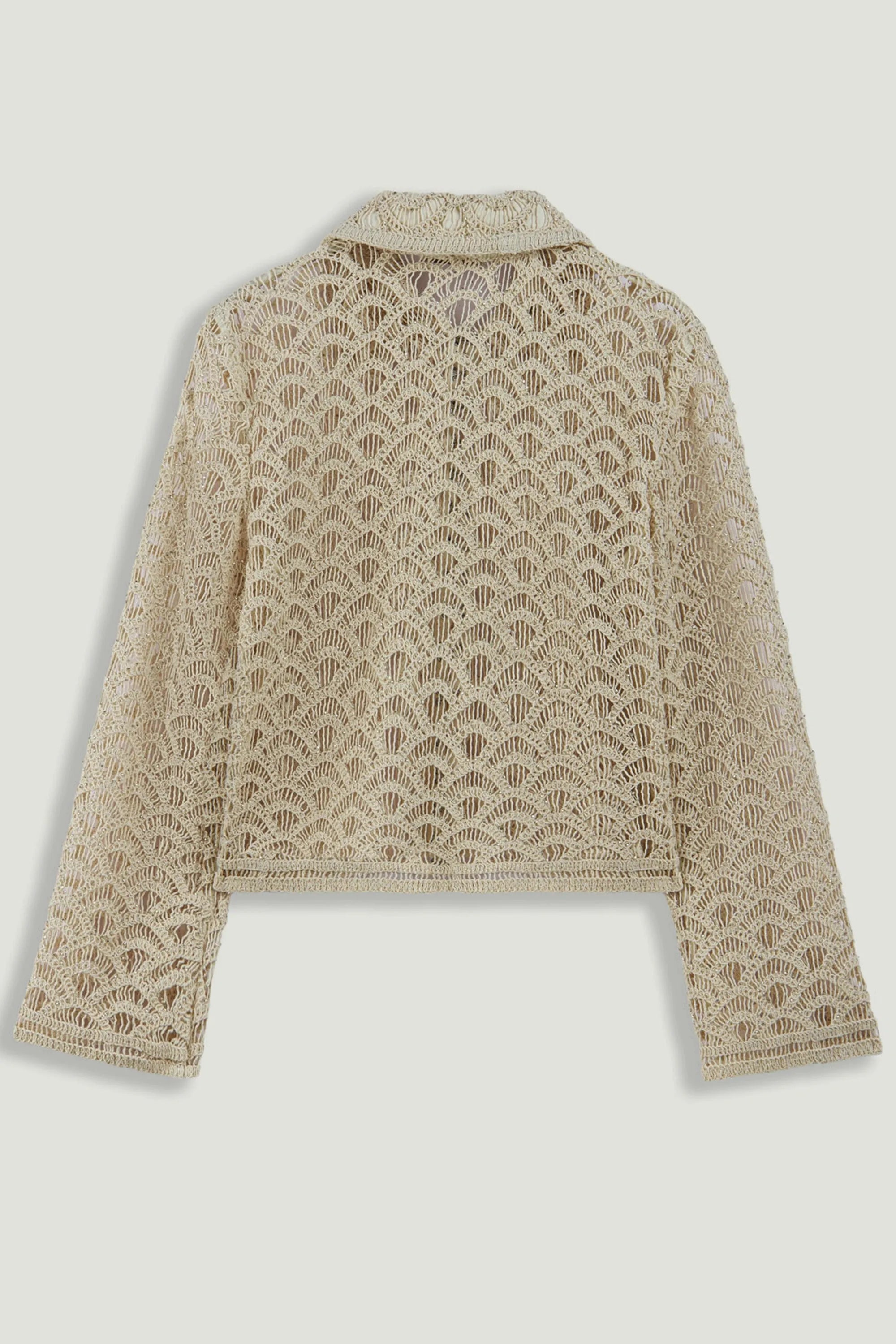 Nocturne Off-White Women Cropped Lace Jacket SKU: N26YN5375_0014 Image 09
