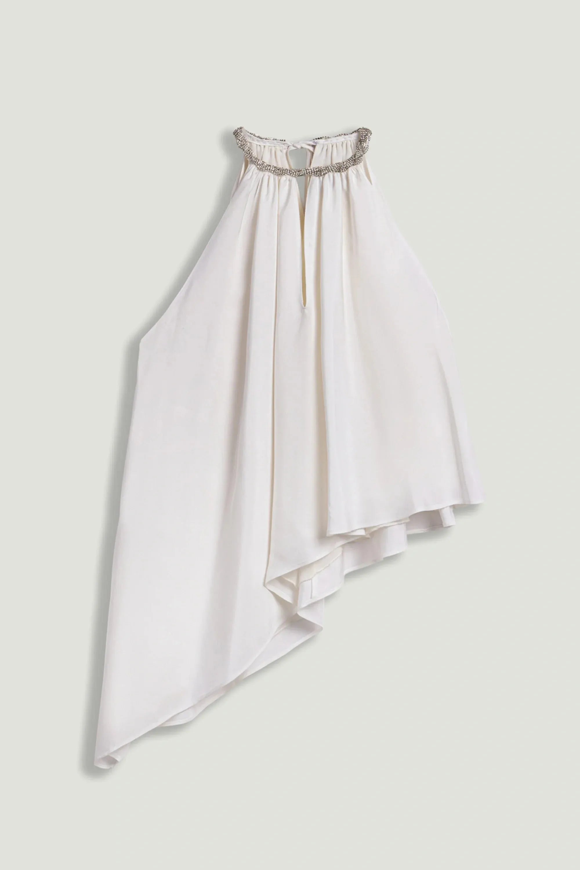Nocturne White Women Embellished Halter Blouse SKU: N26YN6219_0001 Image 01