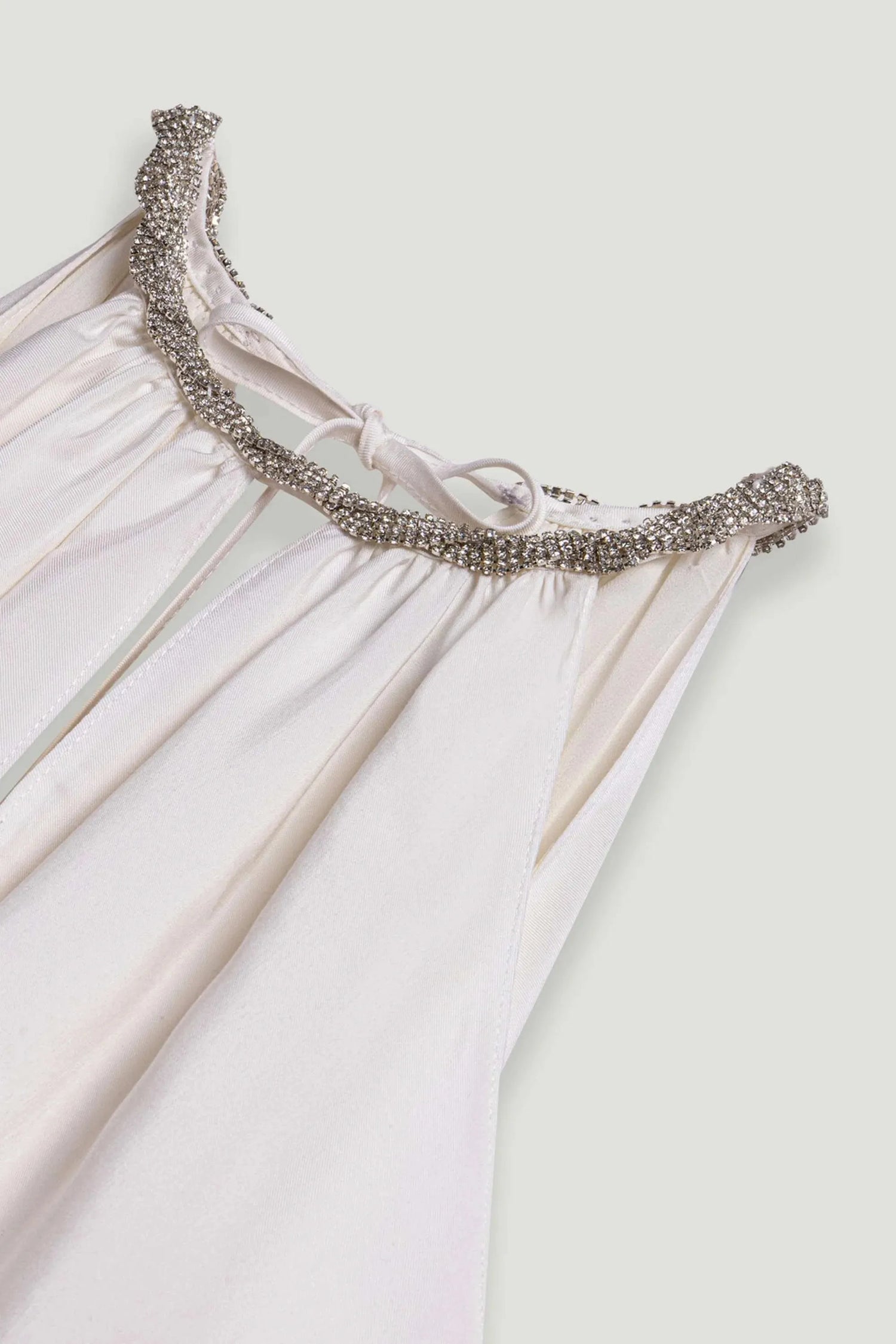 Nocturne White Women Embellished Halter Blouse SKU: N26YN6219_0001 Image 08