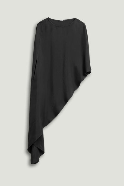 Nocturne Black Women Black Draped Cape Blouse SKU: N26YN6231_0002 Image 01