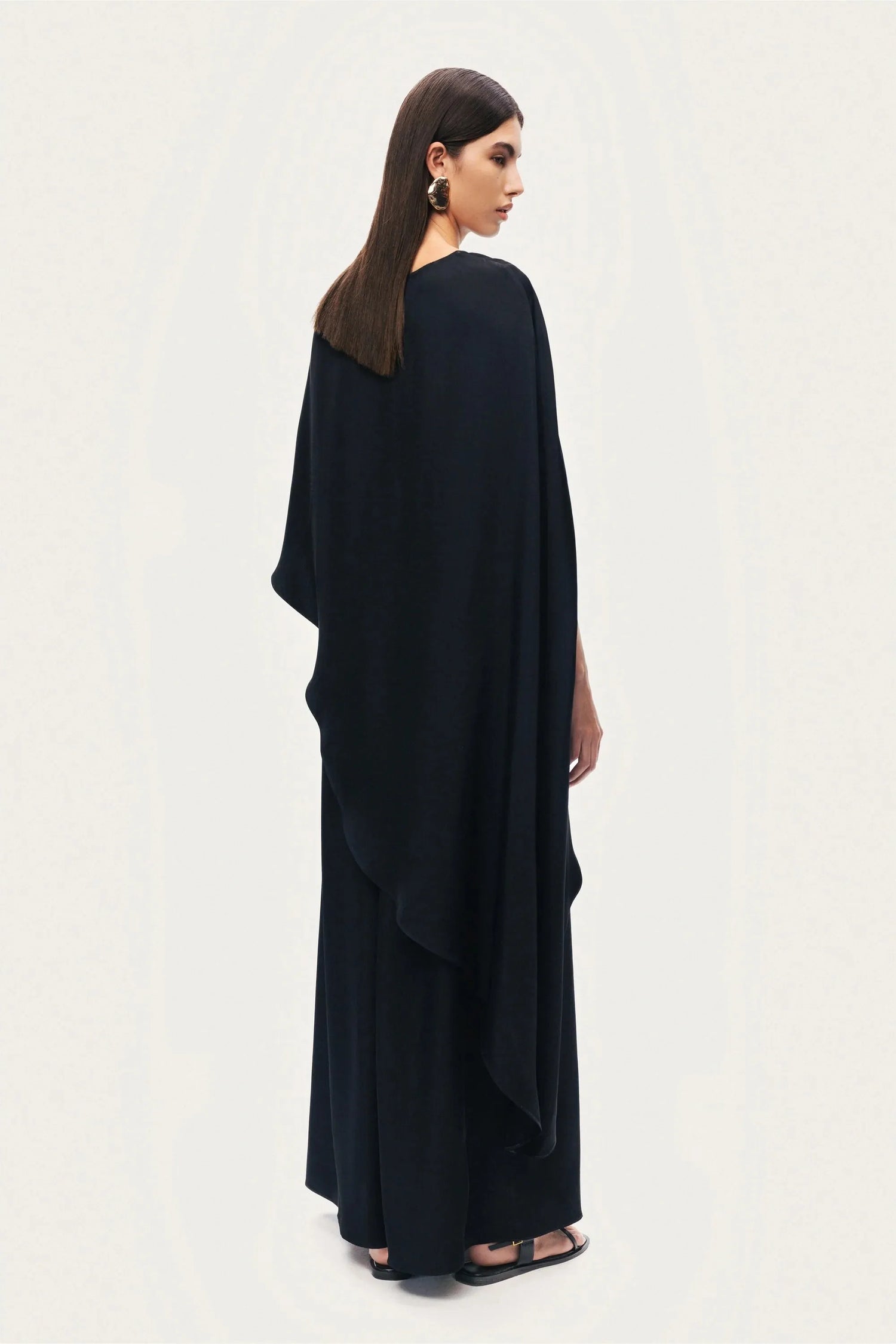 Nocturne Black Women Black Draped Cape Blouse SKU: N26YN6231_0002 Image 05