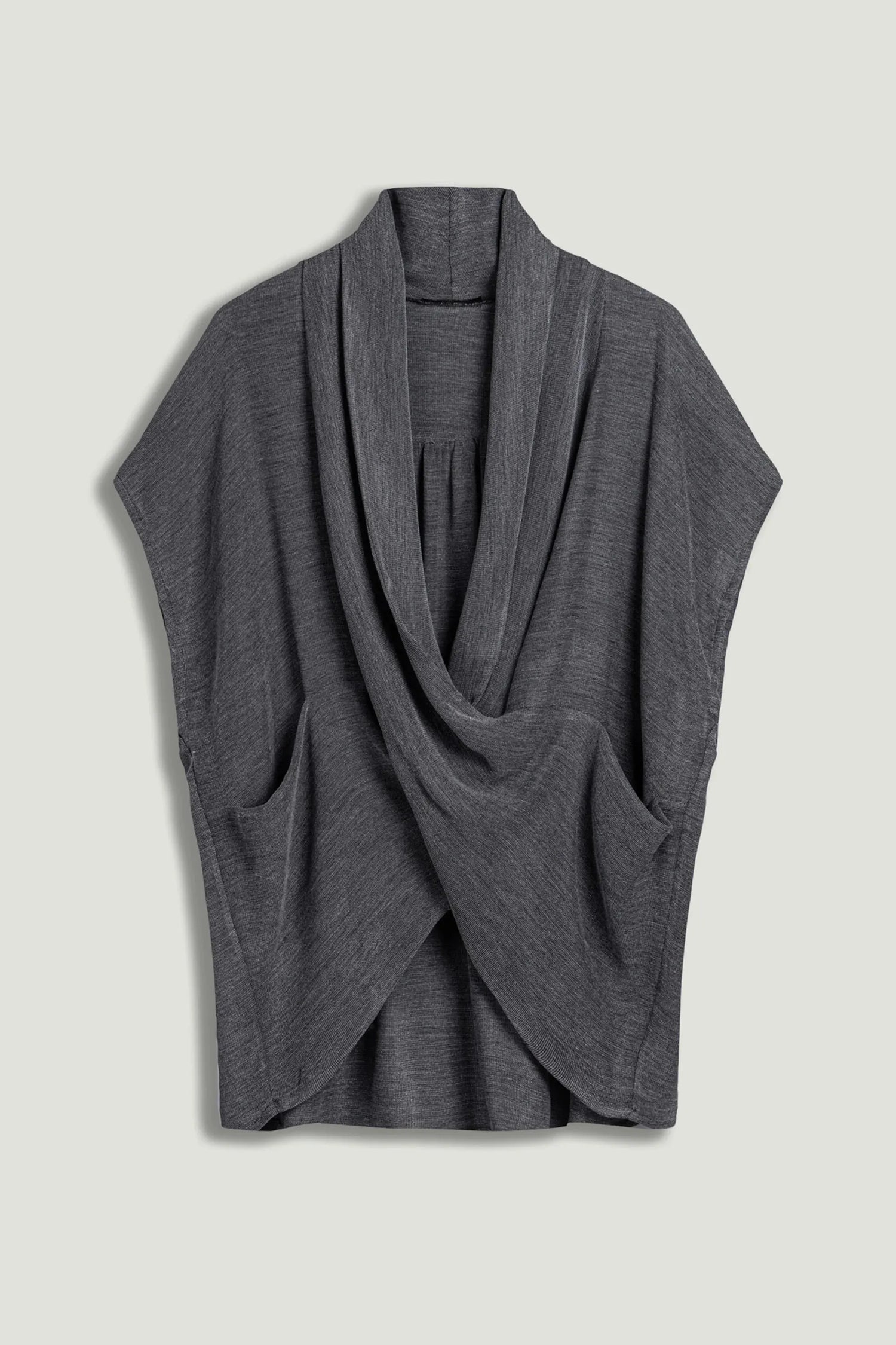 Nocturne Grey Women Draped Wrap Blouse SKU: N26YN6238_0008 Image 01