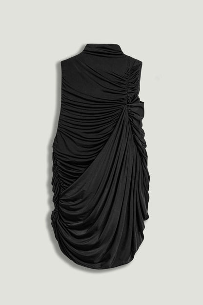 Nocturne Black Women Asymmetric Draped Blouse SKU: N26YN6248_0002 Image 01