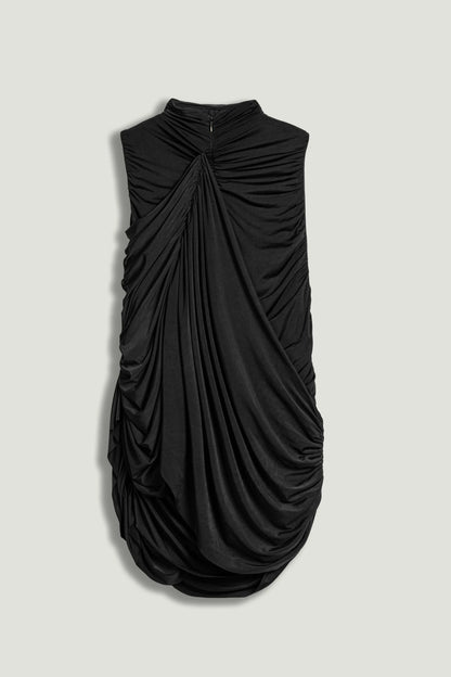 Nocturne Black Women Asymmetric Draped Blouse SKU: N26YN6248_0002 Image 10
