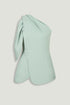 Nocturne Mint Green Women Detailed Shoulder Tie Blouse SKU: N26YN6249_0037 Image 01