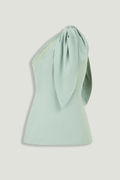 Nocturne Mint Green Women Detailed Shoulder Tie Blouse SKU: N26YN6249_0037 Image 07