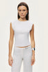 Nocturne White Women T-Shirt with Lace-Up Back Detail SKU: N26YN70083_0001 Image 05