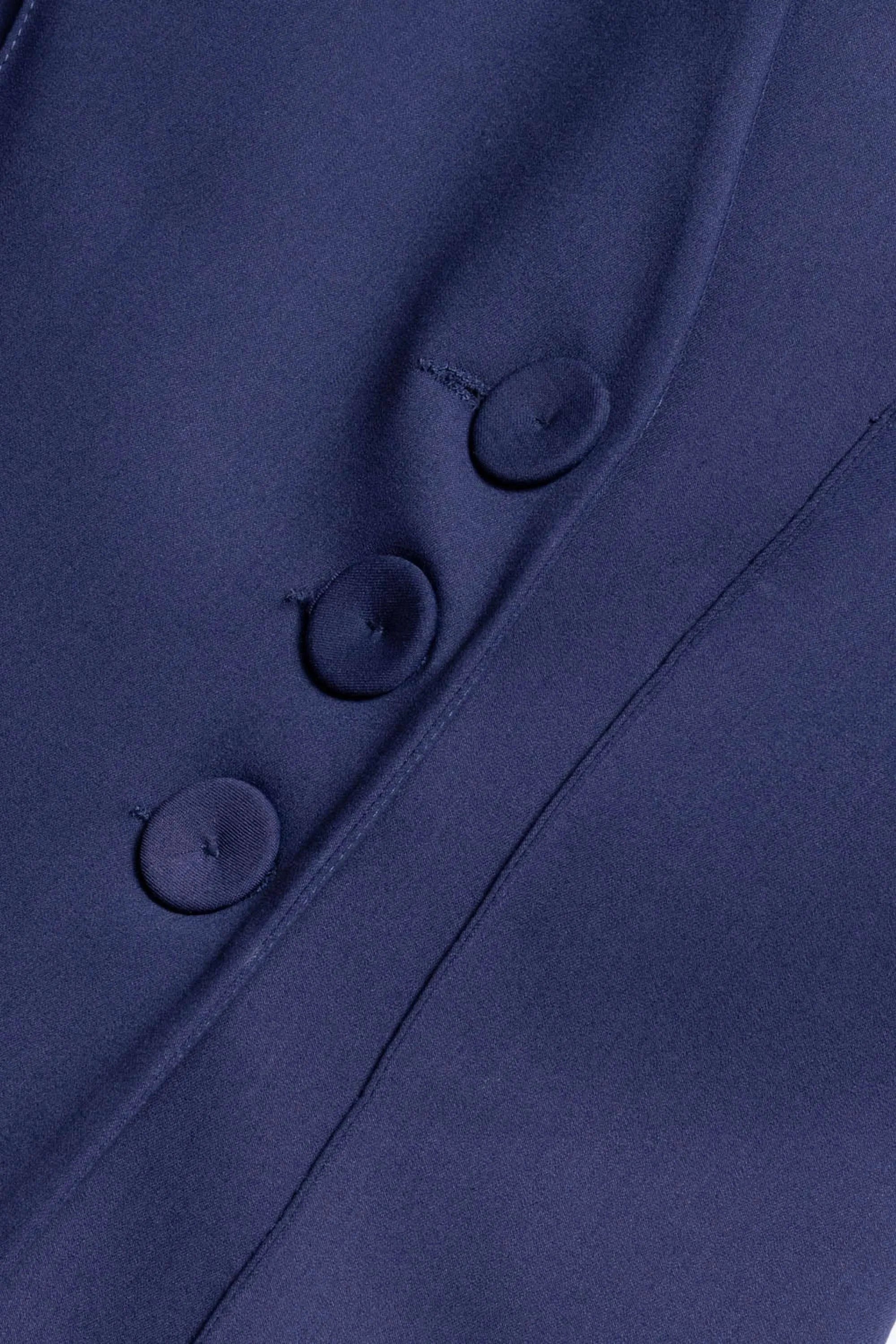 Nocturne Navy Women Tailored Sleeveless Vest SKU: N26YN7081_0009 Image 09