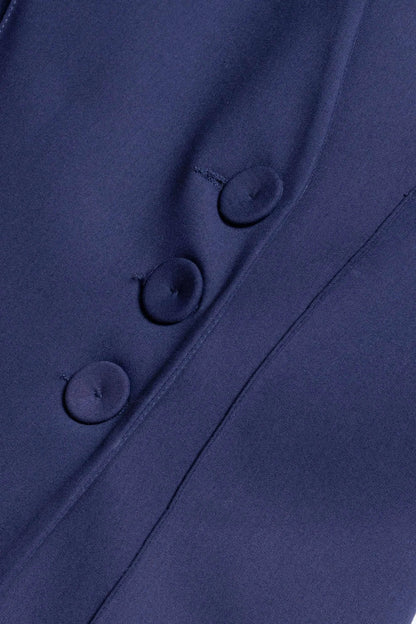 Nocturne Navy Women Tailored Sleeveless Vest SKU: N26YN7081_0009 Image 09