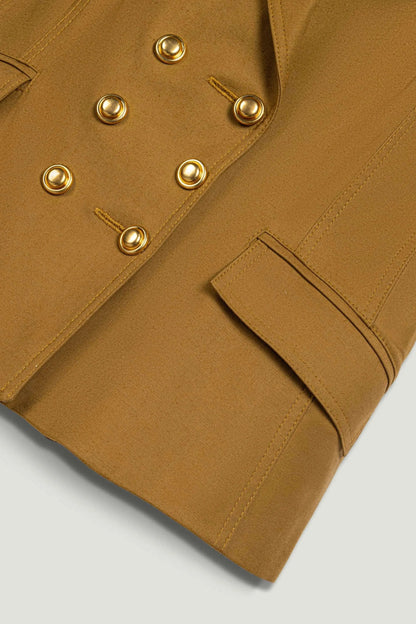 Nocturne Camel Women Tailored Double-Breasted Vest SKU: N26YN7082_0053 Image 07