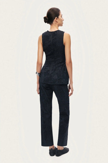 Nocturne Black Women Textured Tailored Vest SKU: N26YN7083_0002 Image 07