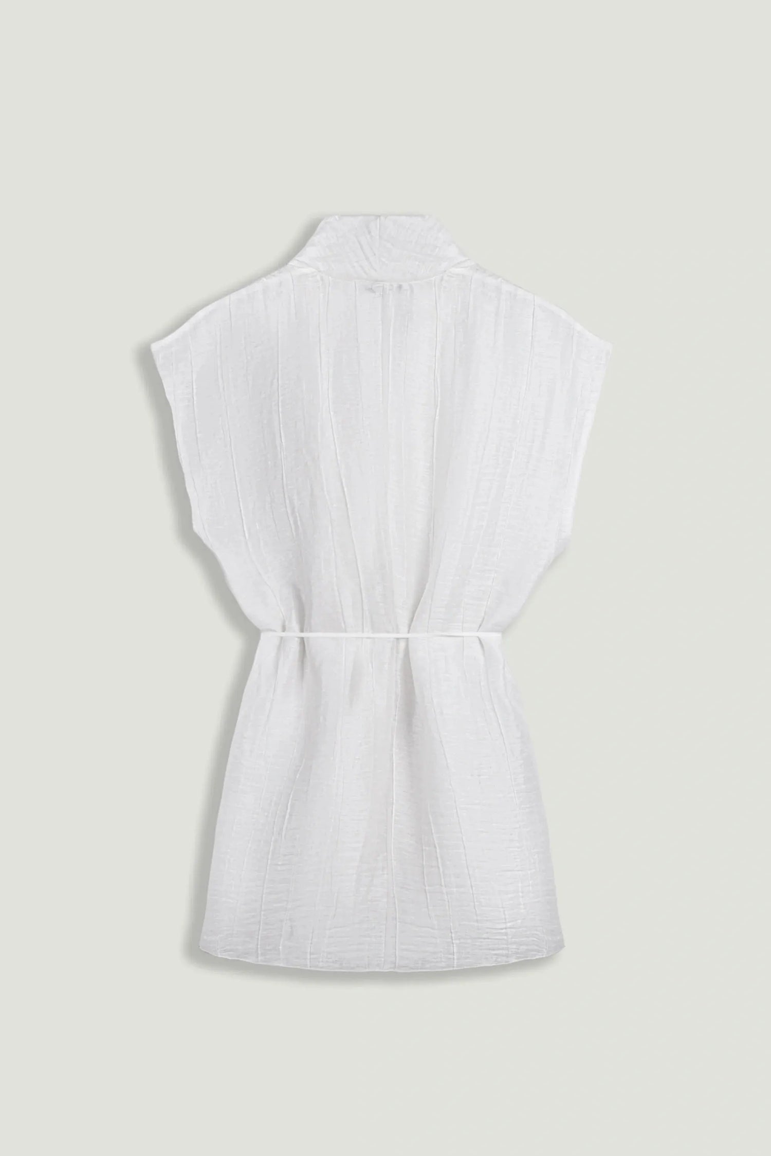 Nocturne White Women Sheer Belted Vest SKU: N26YN7084_0001 Image 08