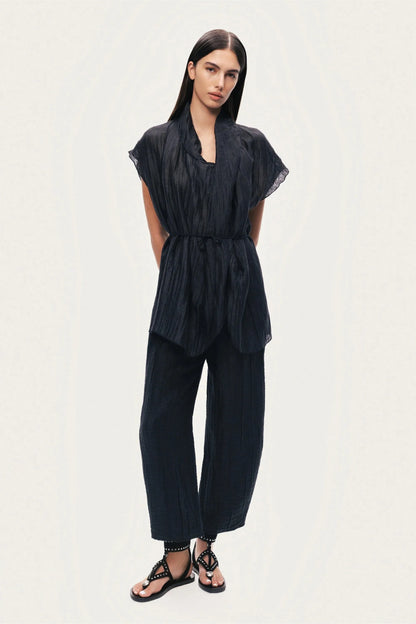 Nocturne Black Women Belted Vest SKU: N26YN7084_0002 Image 05