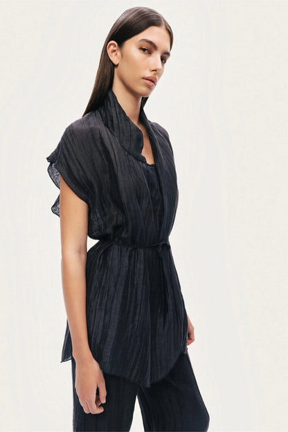 Nocturne Black Women Belted Vest SKU: N26YN7084_0002 Image 07
