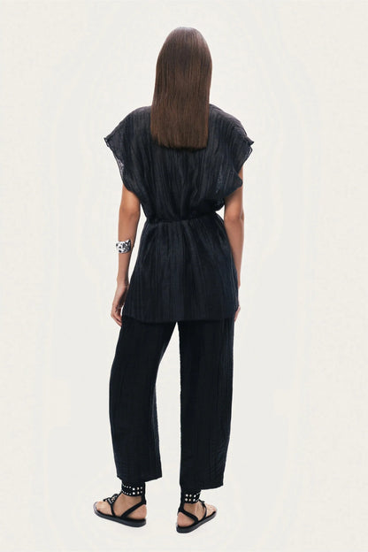 Nocturne Black Women Belted Vest SKU: N26YN7084_0002 Image 08